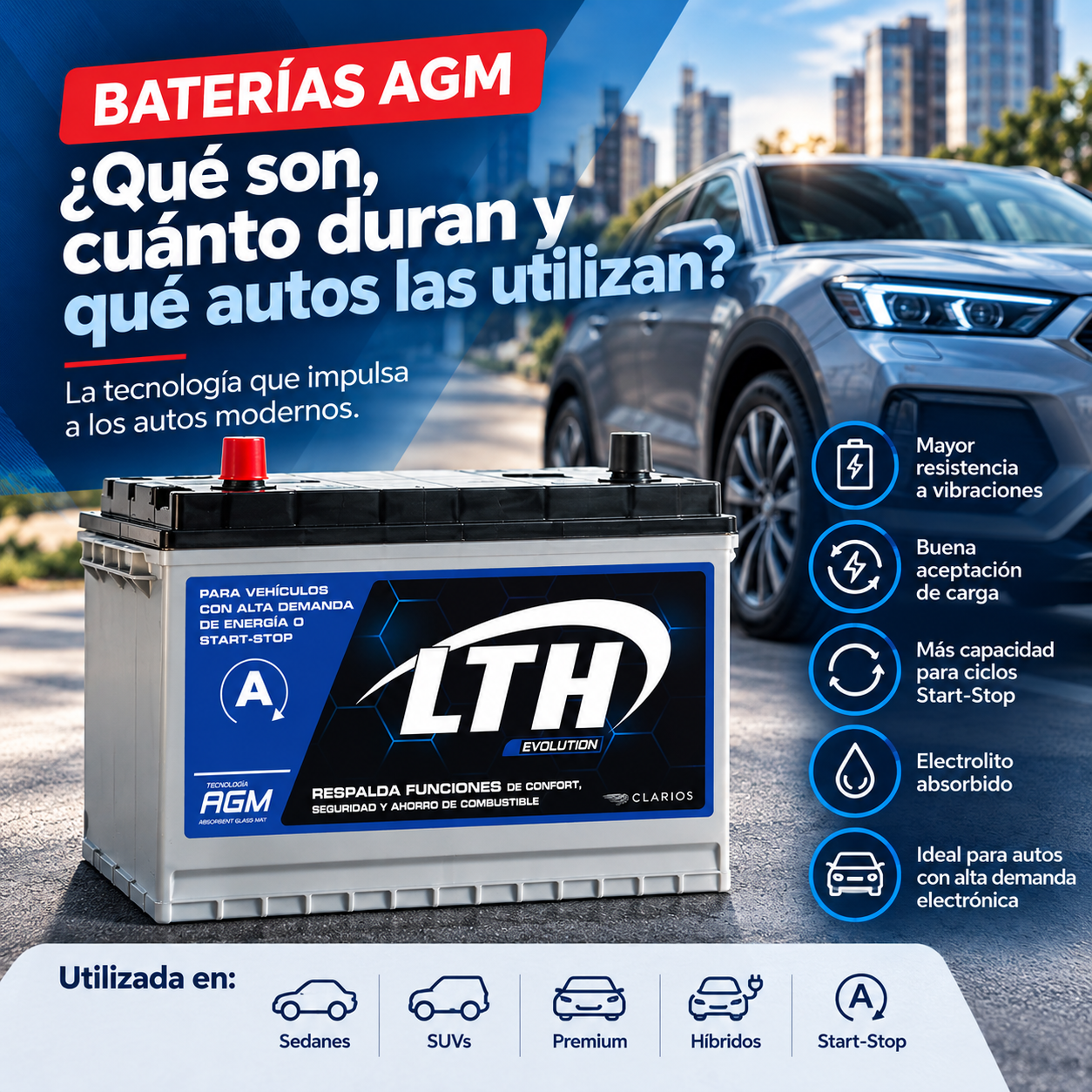 Baterías AGM: ¿Qué son, cuánto duran y qué autos las utilizan?